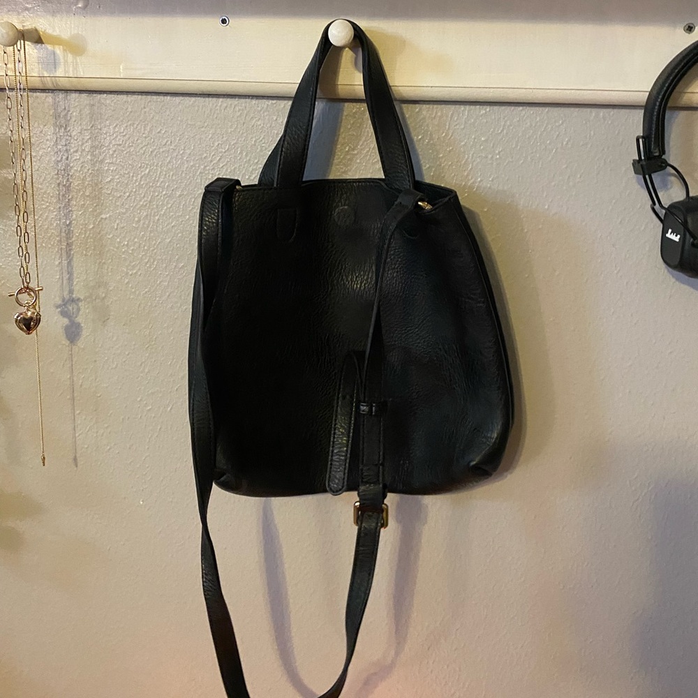 UO black bucket bag